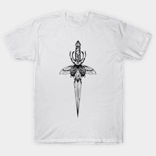 Dagger and Beetle (black version) T-Shirt